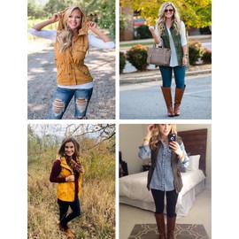 BBX Lephsnt Womens Sleeveless Military Anorak Drawstring Jacket Vest Navy Blue Small