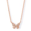 The Kiss SPD257CB White Cubic Butterfly Necklace