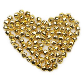HUASUN Craft Bells 100PCS Colorful Jingle Bells Christmas Bells Sleigh Bells Small Metal Bells for Christmas Festival Decoration, Wreath, Cat Collars, DIY Ornament Jewelry Making 13mm