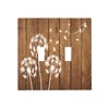 Iyfcsl Rustic Dandelion Brown Wood Double Toggle Light Switch Cover
