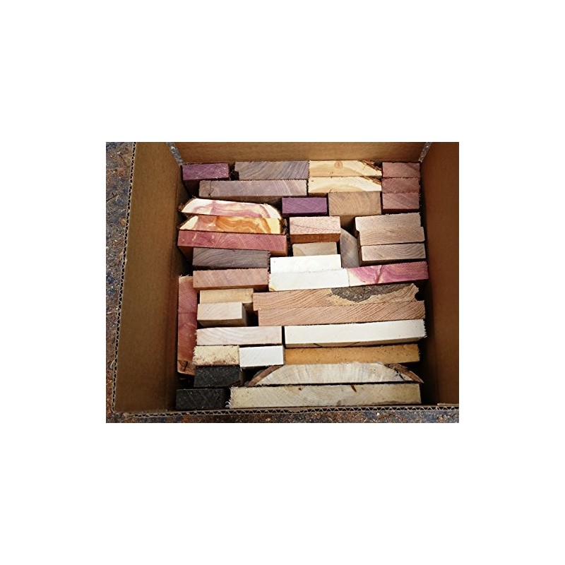 Large box full of board cut-offs. Scrap boards, and lumber