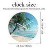 XFM Beach Wall Clock Silent Non-Ticking Battery Operated Clocks 14
