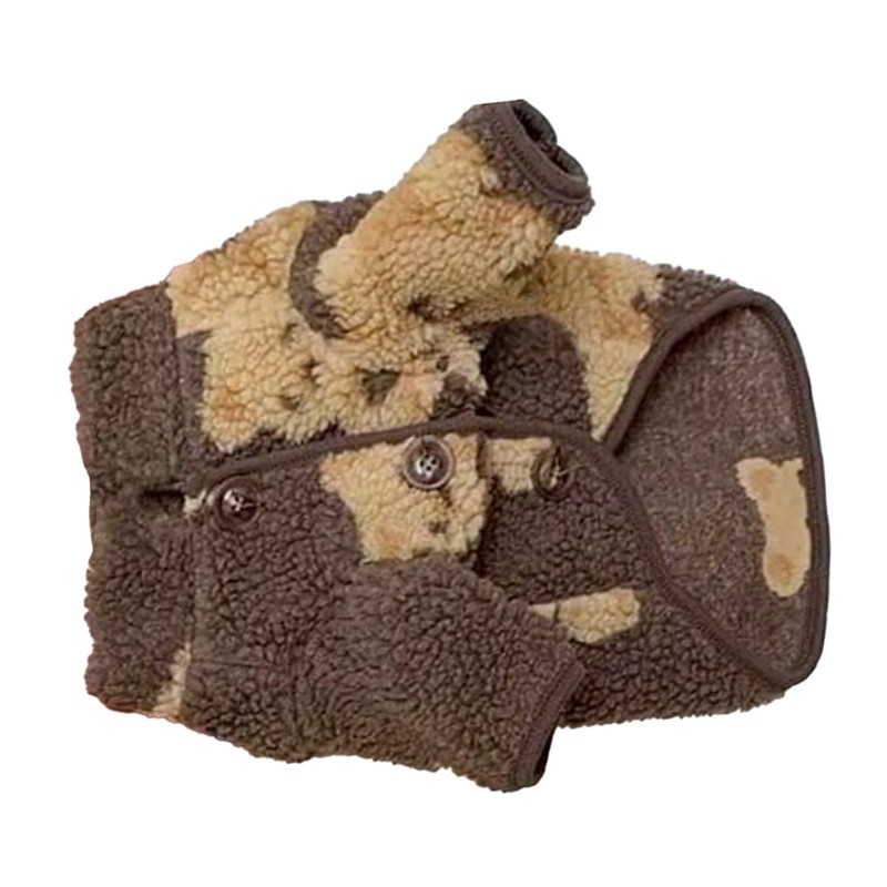 Pet Plush Clothes Cute Pattern Winter Comfortable Warm Dog Cat