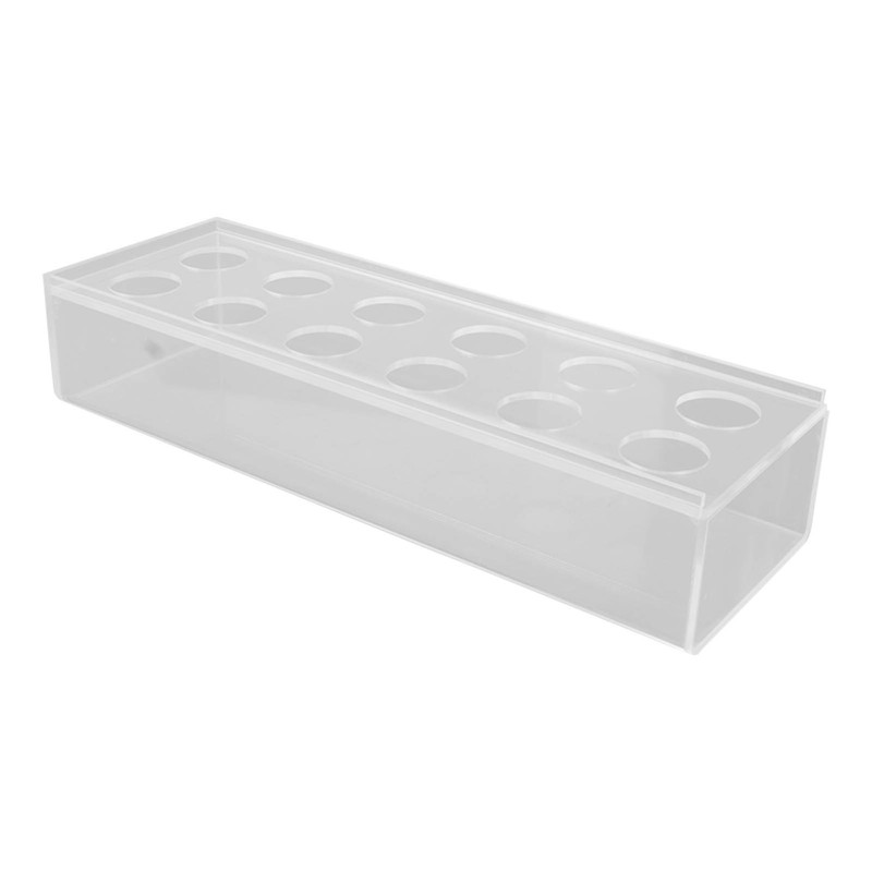 Clear Acrylic Flower Vase Multi Holes Elegant Decorative Long Rectangle