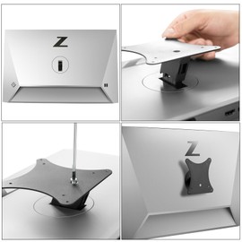 Wall Mount VESA Adapter Bracket Compatible with HP Z G3 Monitor (Z24f, Z24m, Z24n, Z24q, Z24u, Z25xs, Z27k, Z27q, Z27xs) - 75x75 100x100mm Black