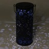 Allsop Home and Garden 32160 Bloom Lantern-Midnight Blue Punched Metal