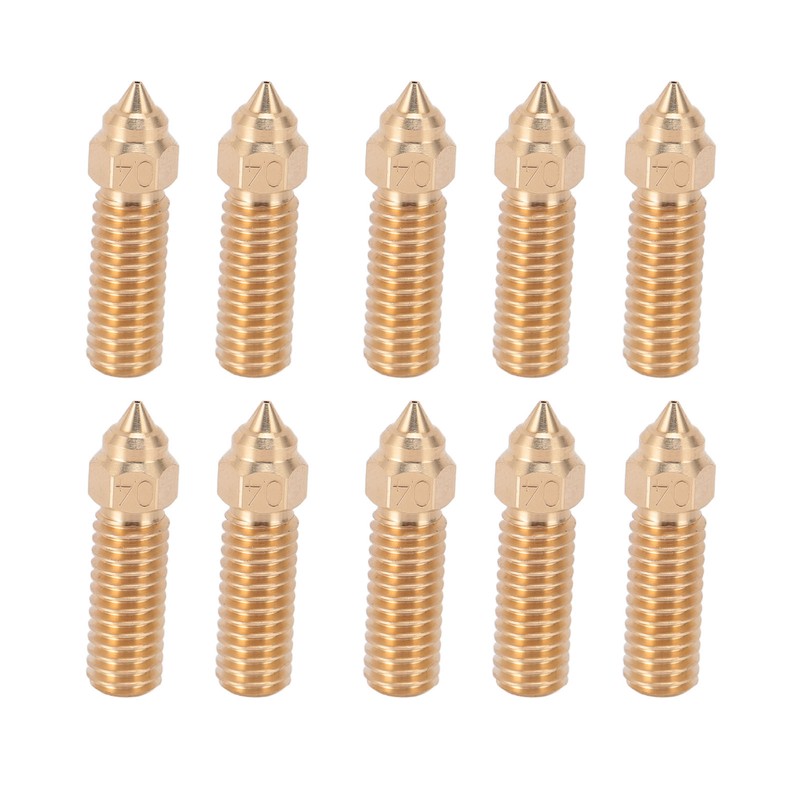 10pcs 3D Printer Extruder Brass Nozzles High Temperature Resistance Wear