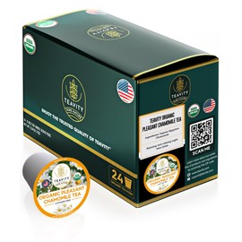 Organic Chamomile Tea Pods for Keurig - Decaf Tea Pods - Pleasant Chamomile by Teavity (24 Tea Pods)
