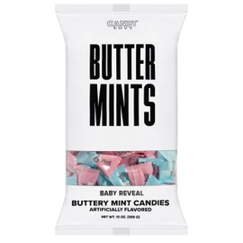 Candy Envy - Baby Reveal Buttermints - 13 oz. Bag - 100 Individually Wrapped Candy Mints - Baby Shower Team Blue Team Pink Favors