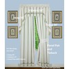 Today's Curtain Hellina Tapework Window Swag, 38-Inch, White