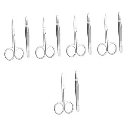 Beavorty Sets Brow Styling Kit Stainless Steel Brow Scissor Tweezer Tweezers Compact