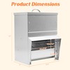 Metal Trough Feeder with Lid - 10lb Capacity,Compatible with Chicken