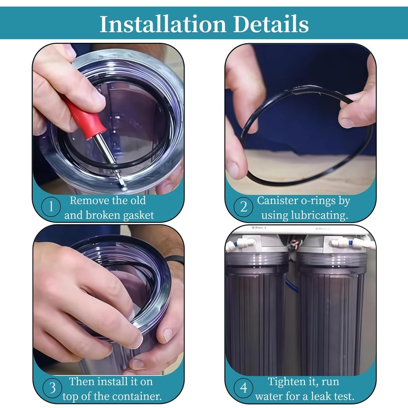 W10-PR W10-OR Lid O-Ring for Water Filter Housings, 8 Pack