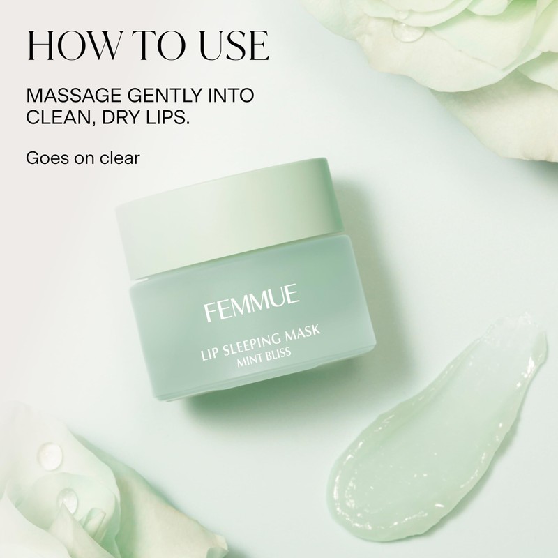 FEMMUE Lip Sleeping Mask, MB (Mint Bliss), Lip Care, Moisturizing,