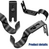 Frienda 20 Pcs Black Curtain Rod Support Brackets Adjustable Curtain