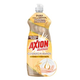 Axion Avena, Lavatrastes Lquido, Con Vitamina E, Suave con tus manos duro contra la grasa, jabn para platos, ollas, sartenes y toda tu vajilla, 640mL 