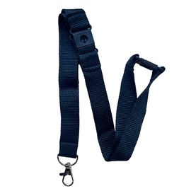 PAC Supplies Global Colourful 20mm Wide Lanyard With 3 Point (Triple) Safety Breakaway (Black, 1)