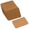 100PCS Small Blank Kraft Paper Ear Studs Earring Display Cards