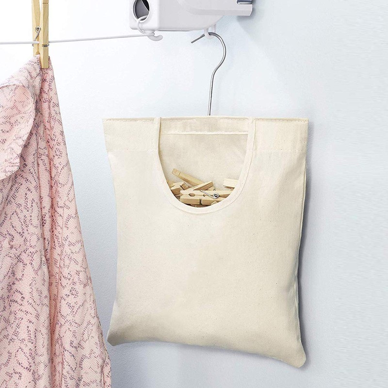 Nicoone Clothes Peg Bag with Hooks, Peg Bag for Washing