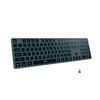 Wireless Backlit Keyboard, Rechargeable USB Silent Keyboard, 2.4G Cordless Full