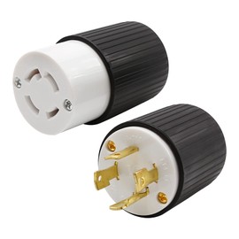 Saihisday NEMA L14-30R & L14-30P Twist Locking Plug and Connector,Generator Locking Plug Adapter 30 Amp 125/250V, UL Listed