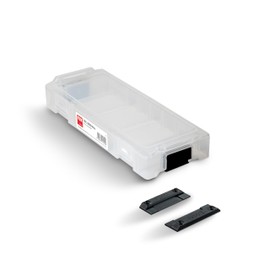 TOX L-BOXX Micro 094909142 Sorting Box for Screws and Dowels, Individually Adjustable + L-BOXX Fix Clip Mounting Bracket (2 Pieces in Bag) for Secure Fixation to Workbench, Wall and Much More