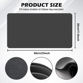 Pack of 2 Floor Protection Mat Fitness Equipment, 60 x 30 cm Treadmill Mat, 3 mm Thick, Shockproof Floor Protection Mat, Yoga Mat for Walking Pad, Treadmill, Exercise Bike, Cross Trainer, Rowing
