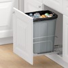 VEVOR Pull-Out Trash Can, 35 QT x2 Double Under Mount