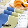 Deconovo Water Resistant Striped Tablecloth Wipeable Rectangular Table Cover Decorative