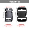 YJFY Pack of 2 Buckles Click Lock Backpack Strap Buckle