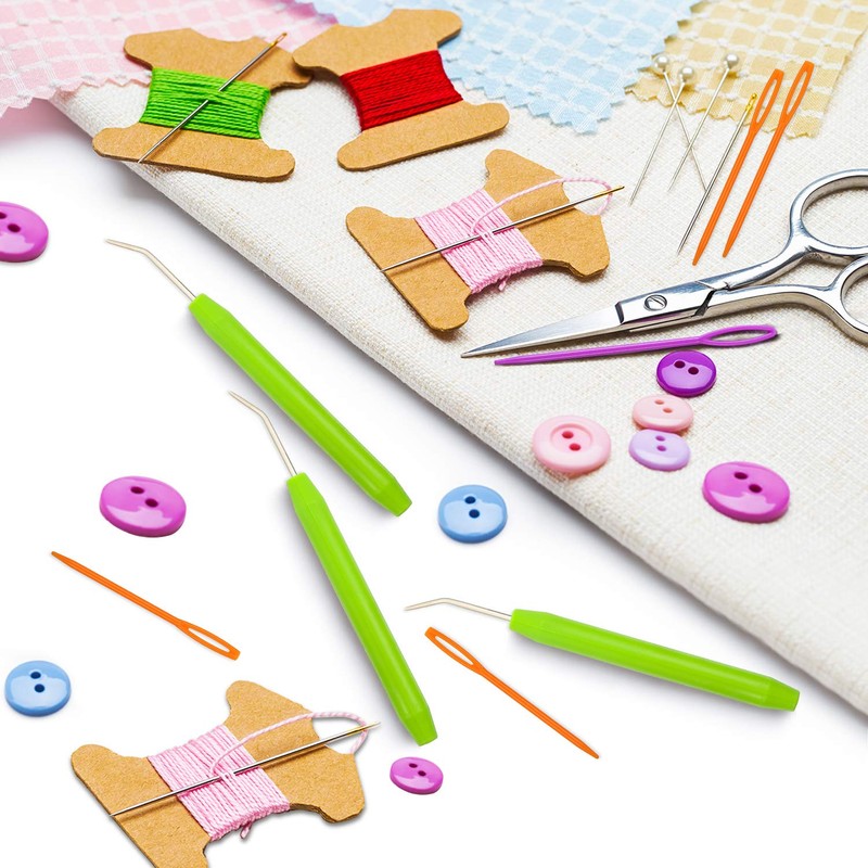 12 Sets Loom Knit Hook Crochet Knitting Loom Hooks with