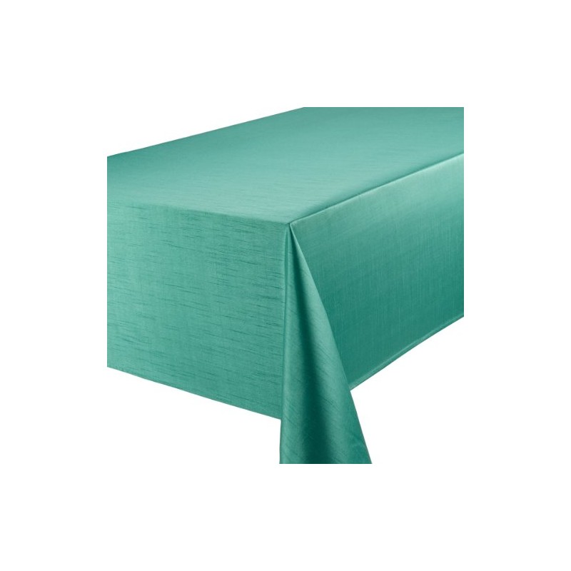Casual Dining 70 x 108-inch Faux Silk Oblong Tablecloth, Teal