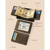 kinzd Slim Wallet with Money Clip RFID Blocking Minimalist Bifold