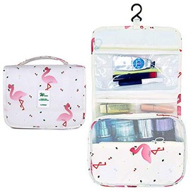 L&FY Travel Toiletry Bag For Women,Travel Size Toiletries Bag with Hook,Cosmetic Makeup Organizer Travel Bag For Essentials,Bathroom Accessory, White, Carry-On 10L, Hardside Expandable Bag With Hanging Hook