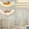 CERETIA Macrame Hanging Net Hammock for Stuffed Animals with LED