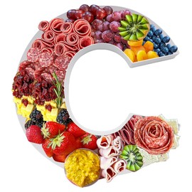12" Cardboard Letter Shaped Tray Paper Mache Sweets Birthday Charcuterie (C)