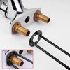 2 Pcs Four-jaw Hex Wrench, Basin Wrench Set,Tight Spaces Maintenance