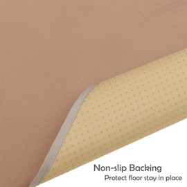 Triluby - Tapete para bebé para debajo de la silla alta/artes/manualidades, impermeable, antideslizante para salpicaduras de alimentos para comer desorden, tapete de destete lavable, protector de piso reutilizable para derrames (color café)