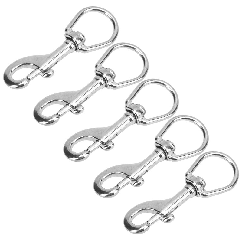 L100MM SpringSnap Clip Diving Hook Double Ended Stainless Steel Spring