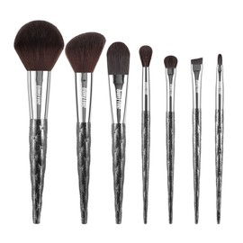 AUSWAY 7 Pcs Makeup Brushes Kit Cosmetic Eye Shadow Lip Liner Blending Beauty Set - Black