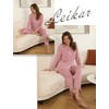 Leikar Button Up Pajamas For Women Soft Comfy Set Roberta