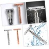 VICASKY 2pcs Manual Double-edged Safety Razor for Men Traditional Metal