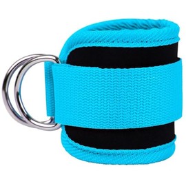 Ankle Straps Ankle Resistance Bands Wrist Cuffs Padded Straps Adjustable Fitness Glute Kickback D-Ring for Cable Machine Gym Foot Leg Training Brace Support 1 Pack