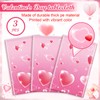 HOWAF 3pcs Valentine's Day Tablecloth, Valentines Disposable Plastic Table Cover