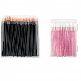 100 PCS Disposable Eyeliner and Disposable Lip Brushes Brush