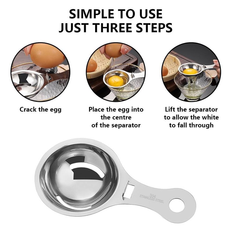 Henyall Stainless Steel Egg Separator – Egg Yolk & Egg
