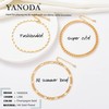 YANODA 3Pcs Gold Ankle Bracelets for Women Dainty 14k Gold