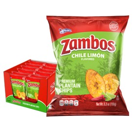 Zambos Plantain Chips Chile Limon (Pack of 12)