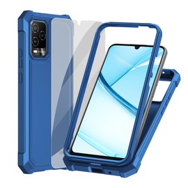 Ailiber for BLU View 5 Pro Case, Dual Layer Protective, Shockproof Corner TPU Bumper, Slim Silicone Heavy Duty Cover - Blue