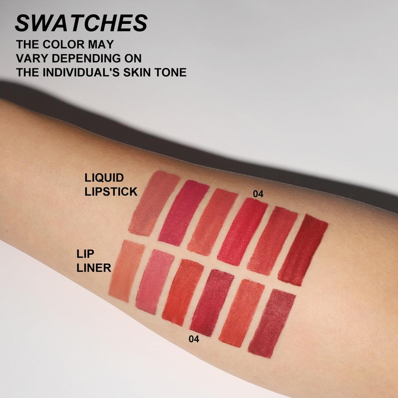 YOUNG VISION Liquid Lipstick & Lip liner Combo Set, Matte